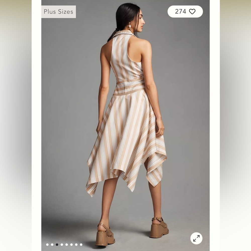 Anthropologie NWT Maeve Asymmetrical Wrap
Shirt Dress Size 6. - Picture 3 of 16